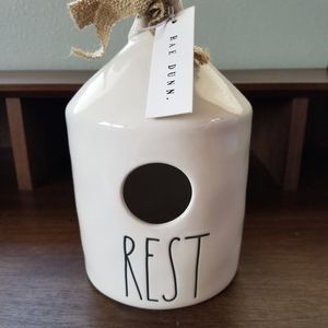Rae Dunn Rest birdhouse